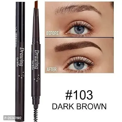 EyeBrow Pencil | Brown EyeBrow Pencil | Smudge Proof, Water Resistant | Vegan, Intense Look Smooth Application | Vitamin E And Argon Oil Formula Stimulates Hair Growth | Long Lasting| Built in spoolie