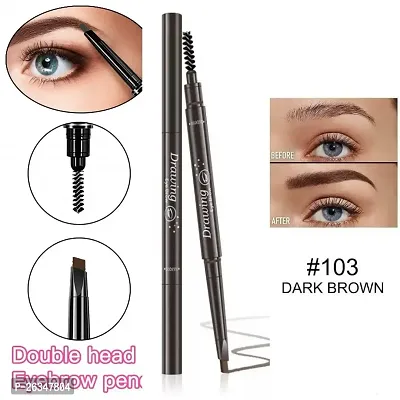 EyeBrow Pencil | Brown EyeBrow Pencil | Smudge Proof, Water Resistant | Vegan, Intense Look Smooth Application | Vitamin E And Argon Oil Formula Stimulates Hair Growth | Long Lasting| Built in spoolie