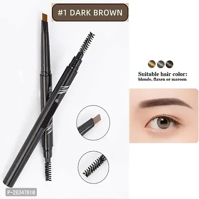 EyeBrow Pencil | Brown EyeBrow Pencil | Smudge Proof, Water Resistant | Vegan, Intense Look Smooth Application | Vitamin E And Argon Oil Formula Stimulates Hair Growth | Long Lasting| Built in spoolie-thumb0