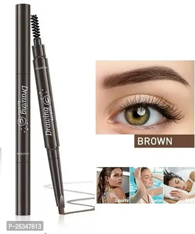 EyeBrow Pencil | Brown EyeBrow Pencil | Smudge Proof, Water Resistant | Vegan, Intense Look Smooth Application | Vitamin E And Argon Oil Formula Stimulates Hair Growth | Long Lasting| Built in spoolie