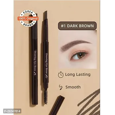 EyeBrow Pencil | Brown EyeBrow Pencil | Smudge Proof, Water Resistant | Vegan, Intense Look Smooth Application | Vitamin E And Argon Oil Formula Stimulates Hair Growth | Long Lasting| Built in spoolie