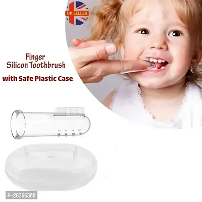 Silicone Baby Finger Toothbrush, Great for Massaging  Cleaning Gums, BPA-Free, Travel-Friendly Oral Care, Use Soft Brush For Kids  New Born Baby, Kids Finger Toothbrushe-thumb0