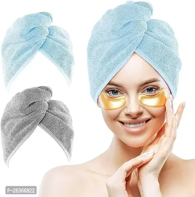 Hair Towel Wrap Absorbent Towel Hair-Drying Bathrobe Magic Hair Warp Towel Super Quick-Drying Microfiber 500 GSM Bath Towel Hair Dry Cap Sal-thumb0