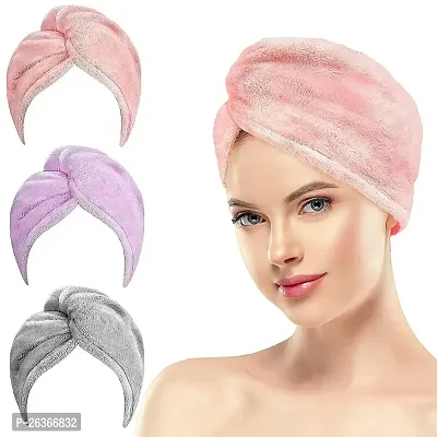 Hair Towel Wrap Absorbent Towel Hair-Drying Bathrobe Magic Hair Warp Towel Super Quick-Drying Microfiber 500 GSM Bath Towel Hair Dry Cap Sal-thumb0