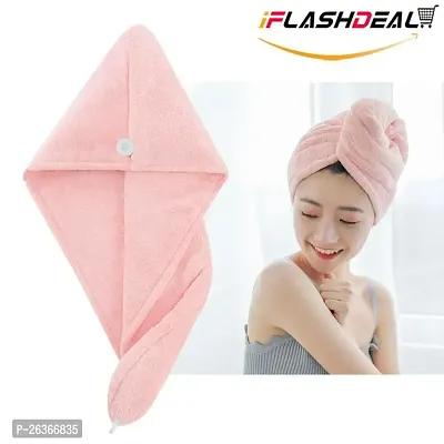 Hair Towel Wrap Absorbent Towel Hair-Drying Bathrobe Magic Hair Warp Towel Super Quick-Drying Microfiber 500 GSM Bath Towel Hair Dry Cap Sal-thumb0