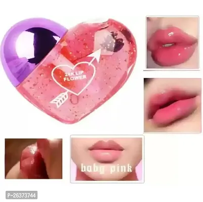 Lip Gloss Tint For Dry And Chapped Lips In Cute Heart-Shaped Packaging Hydrating Lip Gloss for Dry Lips - Multicolour Metallic-Finished Packaging (Pack of 4)-thumb0