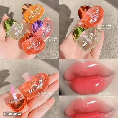 heart shape Lipgloss for girls lip balm korean lipgloss pink shiny lips waterproof l-thumb0