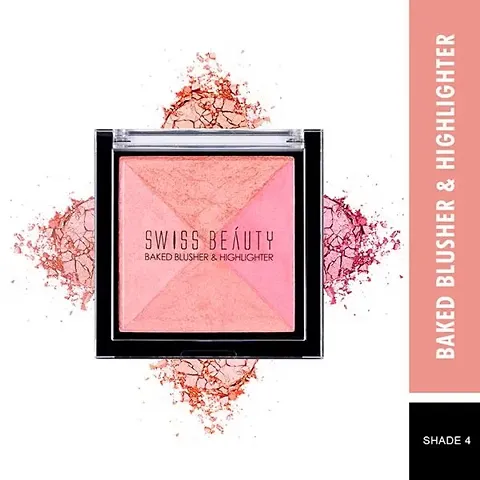 Swiss Beauty Baked Blusher & Highlighter, Face MakeUp 7g