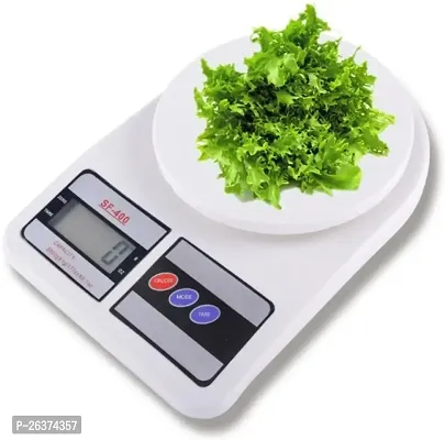 Kitchen Scale Multipurpose Portable Electronic Digital Weighing Scale | Weight Machine With Back light LCD Display | White |10 kg-thumb0