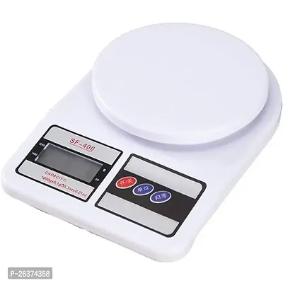 Kitchen Scale Multipurpose Portable Electronic Digital Weighing Scale | Weight Machine With Back light LCD Display | White |10 kg-thumb0