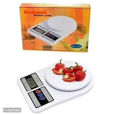 Kitchen Scale Multipurpose Portable Electronic Digital Weighing Scale | Weight Machine With Back light LCD Display | White |10 kg