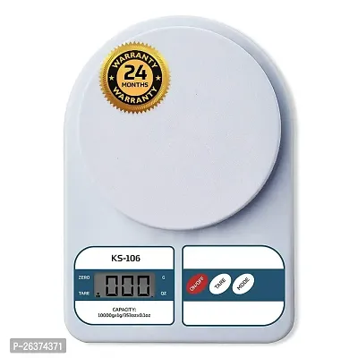 Kitchen Scale Multipurpose Portable Electronic Digital Weighing Scale | Weight Machine With Back light LCD Display | White |10 kg-thumb0