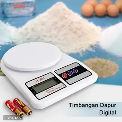 Kitchen Scale Multipurpose Portable Electronic Digital Weighing Scale | Weight Machine With Back light LCD Display | White |10 kg