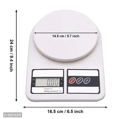 Kitchen Scale Multipurpose Portable Electronic Digital Weighing Scale | Weight Machine With Back light LCD Display | White |10 kg