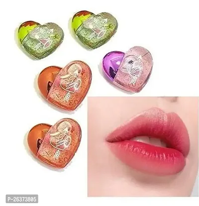 Heart shape lip gloss For Womens  Girls - Lip Gloss Set - Lips Gloss Waterproof (Pack of 5)