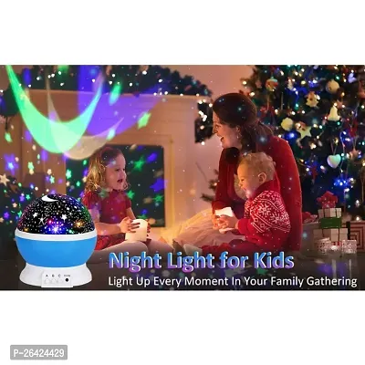 Projector Night Light lamp for Kids Bedroom Lights Stars Kid Room Sky Rotating Night Light Lamp Projector, Rotating Projector with Colors 360 Degree-thumb0