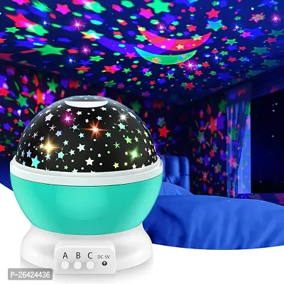 Projector Night Light lamp for Kids Bedroom Lights Stars Kid Room Sky Rotating Night Light Lamp Projector, Rotating Projector with Colors 360 Degree-thumb0