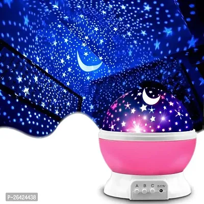 Projector Night Light lamp for Kids Bedroom Lights Stars Kid Room Sky Rotating Night Light Lamp Projector, Rotating Projector with Colors 360 Degree-thumb0