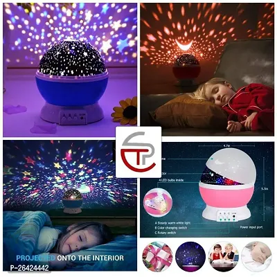 Projector Night Light lamp for Kids Bedroom Lights Stars Kid Room Sky Rotating Night Light Lamp Projector, Rotating Projector with Colors 360 Degree