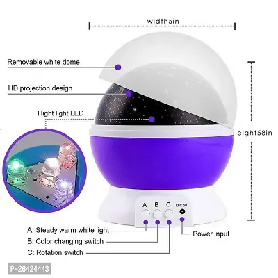 Projector Night Light lamp for Kids Bedroom Lights Stars Kid Room Sky Rotating Night Light Lamp Projector, Rotating Projector with Colors 360 Degree