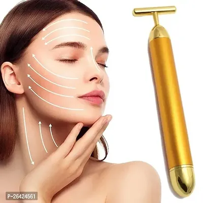 Battery Powered Face Massager, T Shape Brass Head Treatment Bar, 6000 Micro Vibrati