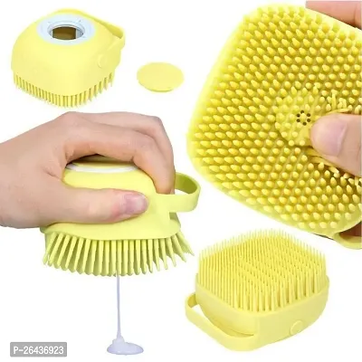 Body Scrubber with Soap Dispenser Brush, Silic - Pack of 1