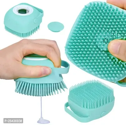 Body Scrubber with Soap Dispenser Brush, Silic - Pack of 1