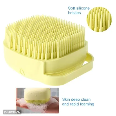 Body Scrubber with Soap Dispenser Brush, Silic - Pack of 1