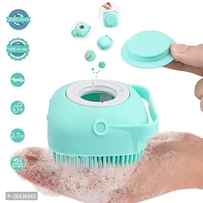 Body Scrubber with Soap Dispenser Brush, Silic - Pack of 1