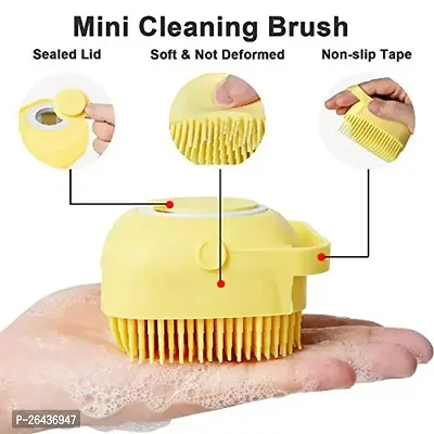 Body Scrubber with Soap Dispenser Brush, Silic - Pack of 1