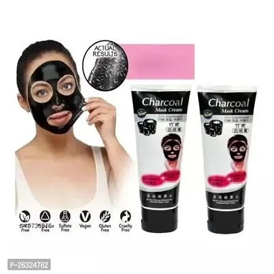 Charcoal Peel Off Mask for Men  Women | Removes Blackheads and Whiteheads | Active Cooling Effect | Deep Skin Purifying Cleansing (pack of 2)