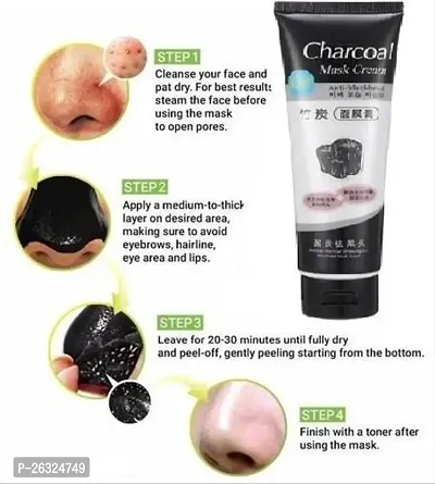 Charcoal Peel Off Mask for Men  Women | Removes Blackheads and Whiteheads | Active Cooling Effect | Deep Skin Purifying Cleansing (pack of 2)