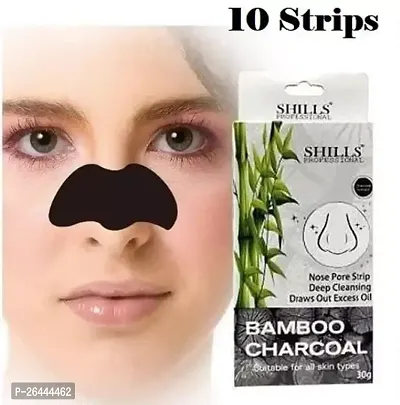 Blackhead Remover Strips, Deep Cleansing Face Nose Strips With Instant Pore Unclogging, Features C-Bond Technology, Oil-Free, for Pores, Pimples, all Skins, features Bamboo Charcoal, Pc10