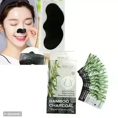 Blackhead Remover Strips, Deep Cleansing Face Nose Strips With Instant Pore Unclogging, Features C-Bond Technology, Oil-Free, for Pores, Pimples, all Skins, features Bamboo Charcoal, Pc10