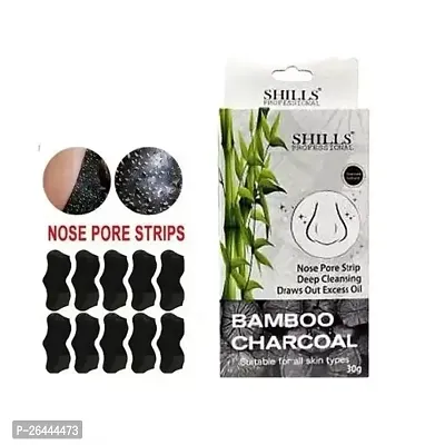 Blackhead Remover Strips, Deep Cleansing Face Nose Strips With Instant Pore Unclogging, Features C-Bond Technology, Oil-Free, for Pores, Pimples, all Skins, features Bamboo Charcoal, Pc10