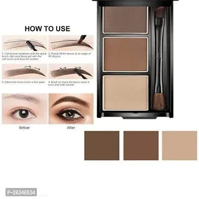 3 Colors Eyebrow palette LONG LASTING AND Waterproof-thumb0