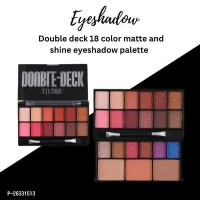 Double deck 18 color matte and shine eyeshadow palette