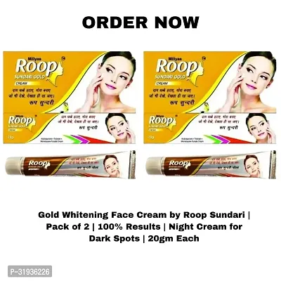 Roop Sundari Gold Cream 2pcs Tube (20g Each) - Advanced Whitening  Radiance Formula