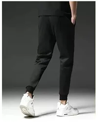 Men Striped Black red patti Track Pants-thumb1