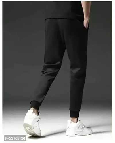 Men Striped Black red patti Track Pants-thumb2