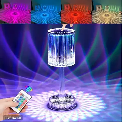 Table Lamp Acrylic Crystal Desk Lamp, Acrylic Night Light, Touch Control Desk Lamp Battery Operated with Dimmable Color, Nightstand Decorative Lamp for Living Room Bedroom Atmosphere Lamps,-thumb0