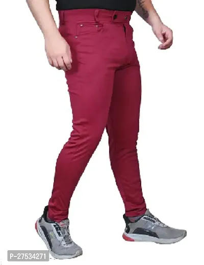 Stylish Maroon Trousers For Men