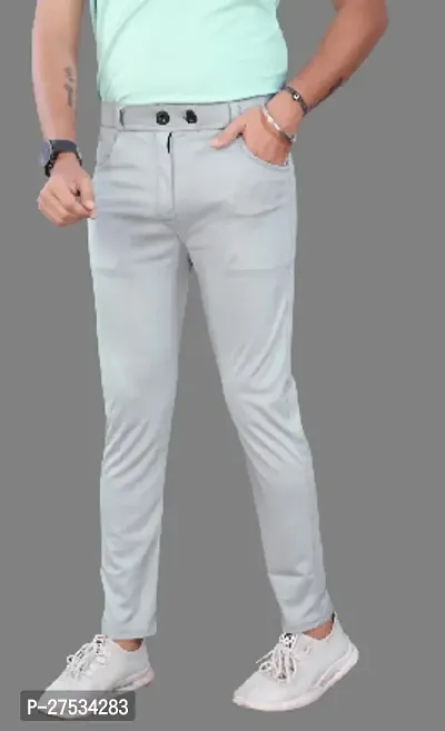 Stylish Gray Trousers For Men-thumb0
