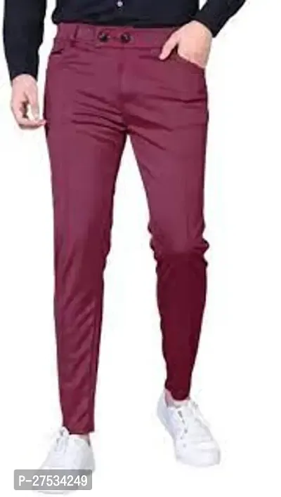 Stylish Maroon Trousers For Men-thumb0