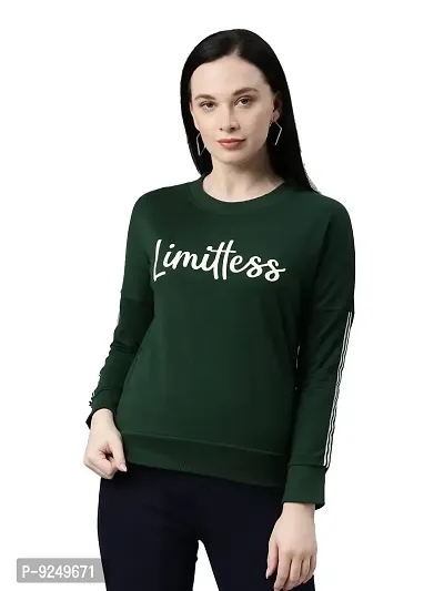 BAILEY SELLS Women's Cotton Fleece Round Neck Sweatshirt