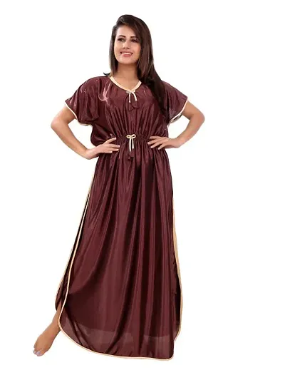 BAILEY SELLS Women's Satin Blend Kaftan /Nighty/Nightdress/Nightgown