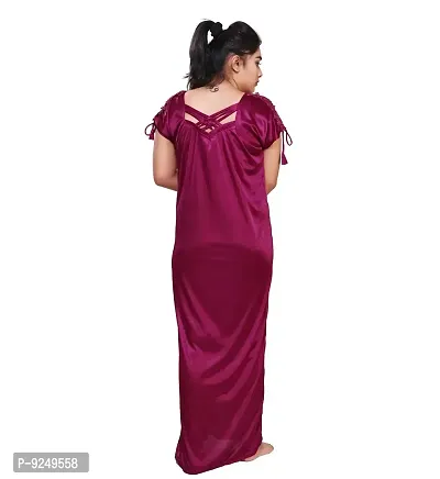 Buy BAILEY SELLS Women's Satin Nighty (Free Size, Purple) at