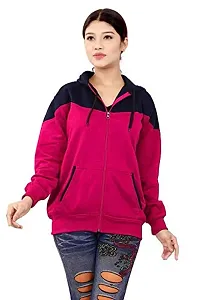 BAILEY SELLS Women's Hosiery Cotton V Neck Hooded Hoodie Sweatshirt-thumb3