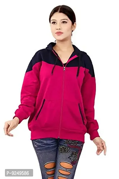 BAILEY SELLS Women's Hosiery Cotton V Neck Hooded Hoodie Sweatshirt-thumb4