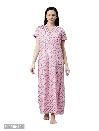 BAILEY SELLS Women's Cotton Floral Maxi Nightgown-thumb0